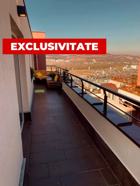 Închiriez ap. spațios tip Penthouse | terasa de 50mp | zona VIVO!