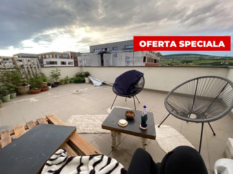 Apartament spectaculos cu 2 camere+terasa imensa, zona Lidl Baci