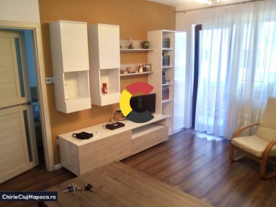 Apartament modern cu dormitor si living cu bucatarie, zona Cetatii, Floresti