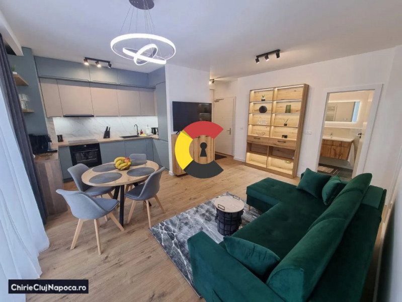 apartament modern cu dormitor și living+bucătărie în Columna Residence