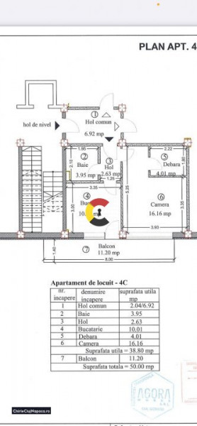 Apartament drăguț cu 1 camera situat în zona Borhanci. PET FRIENDLY