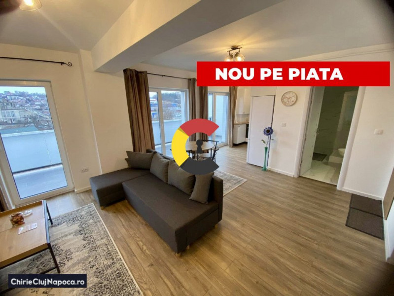 Apart. nou cu 2 camere + terasa, zona Corneliu Coposu, parcare prop.