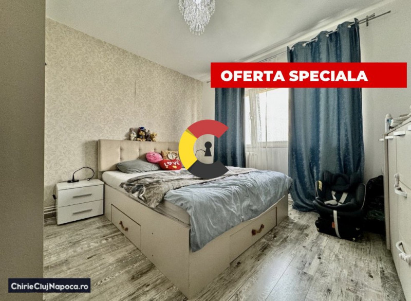 Apartament frumos cu 2 camere dec., ZORILOR, zona UMF, balcoane si parcare