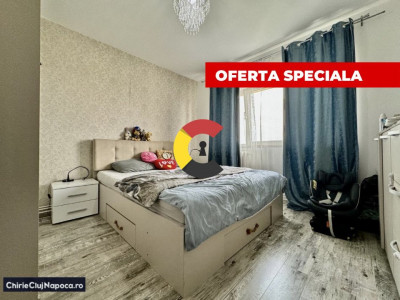 Apartament frumos cu 2 camere dec., ZORILOR, zona UMF, balcoane si parcare