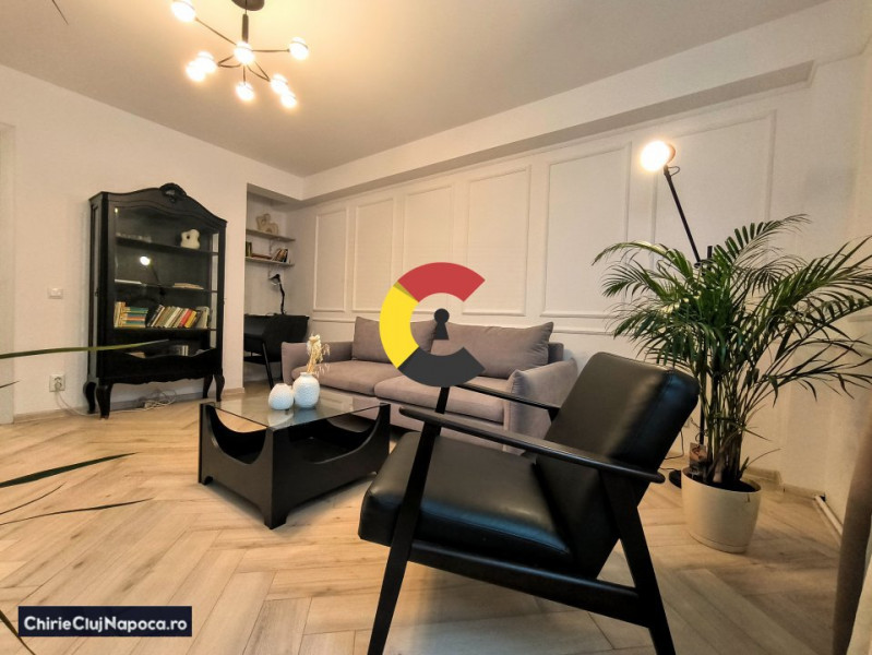 Apartament elegant cu 2 camere + balcon, vizavi de Parcul Central