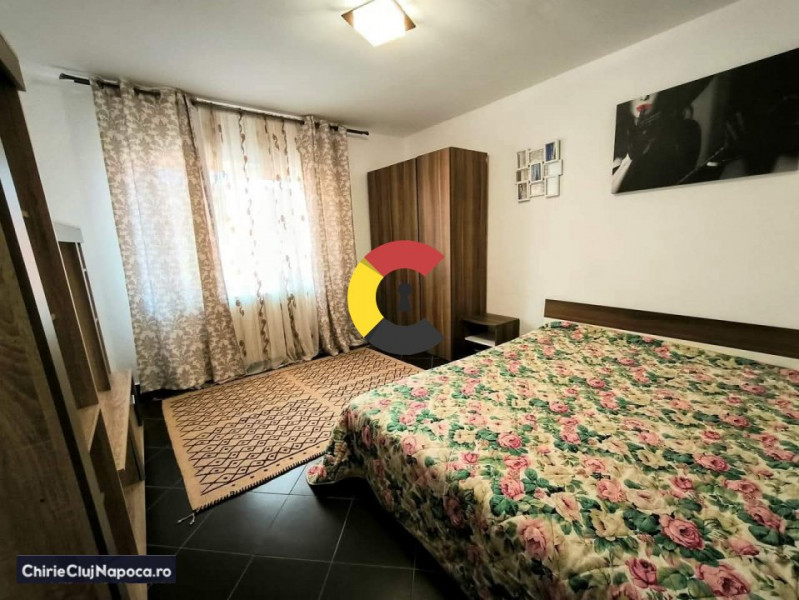 Apartament mobilat cu 2 camere+parcare, zona Primariei Floresti