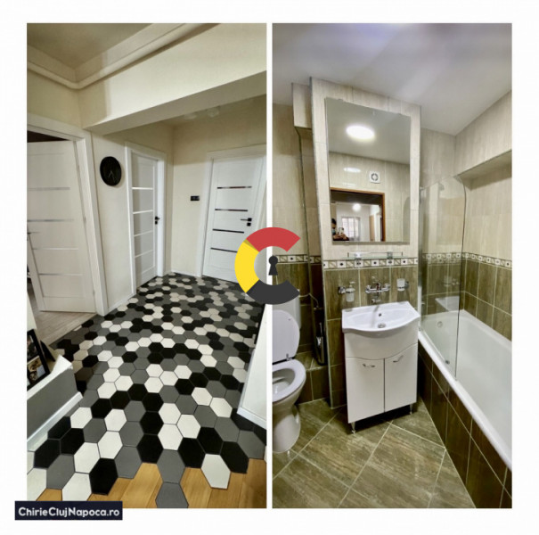 Apartament spatios cu 2 camere, Marasti, zona OMV, cu parcare