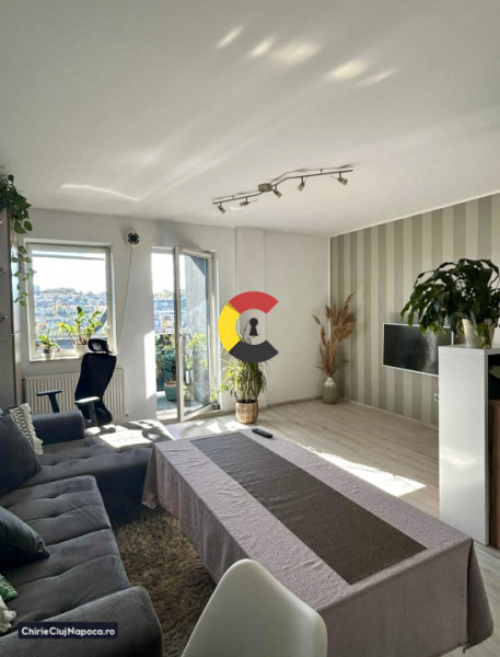 Apartament frumos cu 2 camere si terasa, Dambul Rotund , zona 18Gym, parcare 