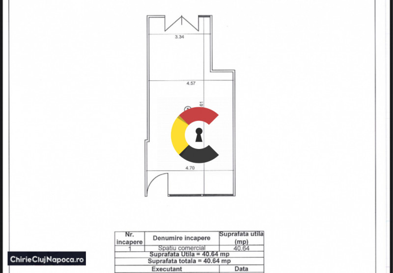 Spatiu comercial de inchiriat cu văd bun• Piața Marasti• 40mp
