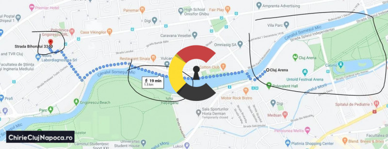 Apartament cu 2 camere, Cartier Grigorescu, 4-5 stații de Centru 