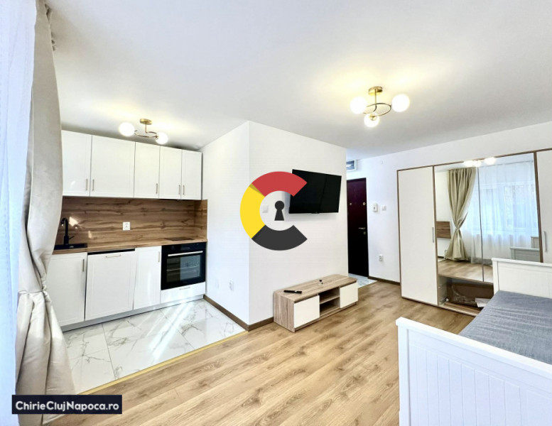 Garsonieră modernă complet renovată • Zonă semicentrală • Pet Friendly