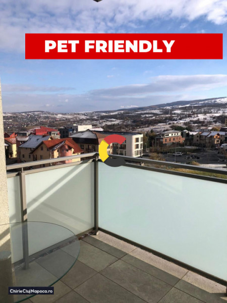 Apartament luminos cu 2 camere • Grand Hill • Parcare• Pet Friendly