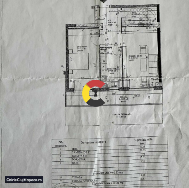 Apartament modern cu 2 camere si terasa/grdina, Cart. Buna Ziua