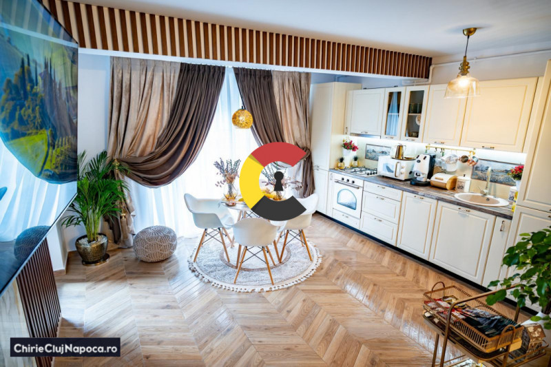 Apartament modern cu 2 camere, complet mobilat • Soporului-Iulius Mall