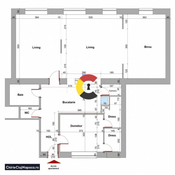Apartament spatios cu 3 camere, Centru, zona Dorobantilor, Parcare