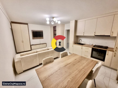 Apartament nou, 70 mp, cu 2 dormitoare, FLORESTI/zona Cetatii, parcare si balcon