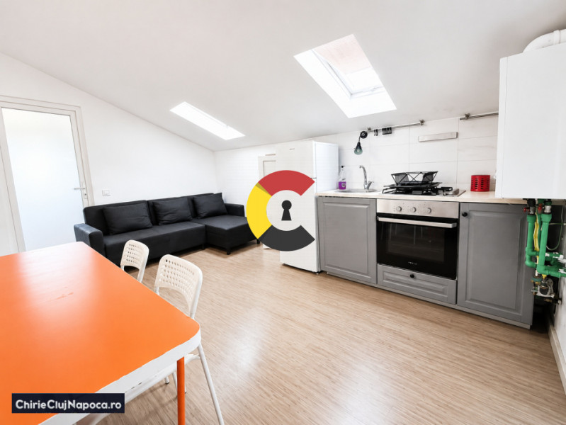 Apartament fain (living-bucatarie, dormitor) zona Auchan Iris 