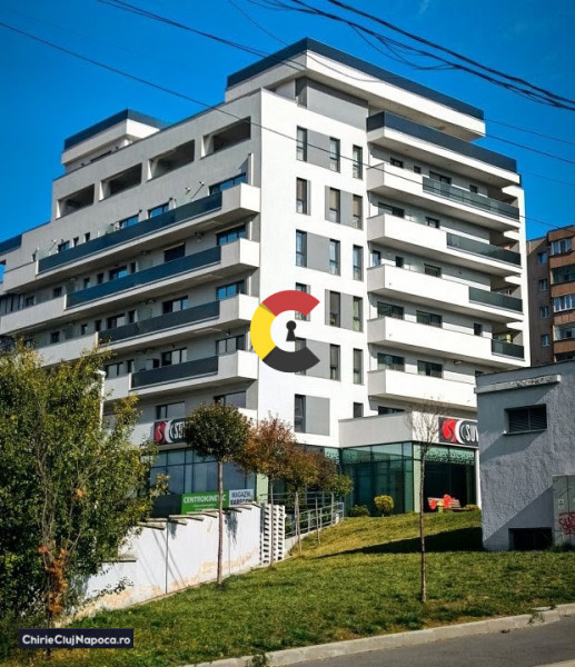 Ap. modern cu 2 dormitoare+living, 2 bai, Garaj. Gheorgheni. Bloc nou.