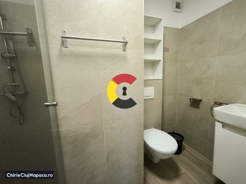 Ap. modern cu 2 dormitoare+living, 2 bai, Garaj. Gheorgheni. Bloc nou.