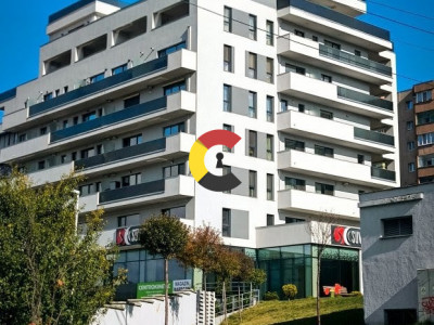 Ap. modern cu 2 dormitoare+living, 2 bai, Garaj. Gheorgheni. Bloc nou.