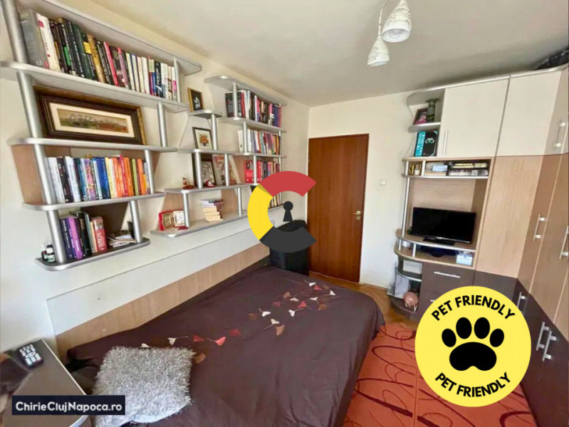 Ap. 2 dormitoare + living, Manastur, Calea Floresti, cu parcare si AC
