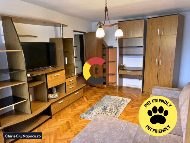 Ap. 2 dormitoare + living, Manastur, Calea Floresti, cu parcare si AC