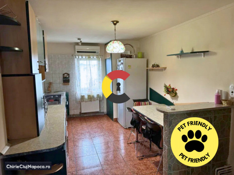 Ap. 2 dormitoare + living, Manastur, Calea Floresti, cu parcare si AC