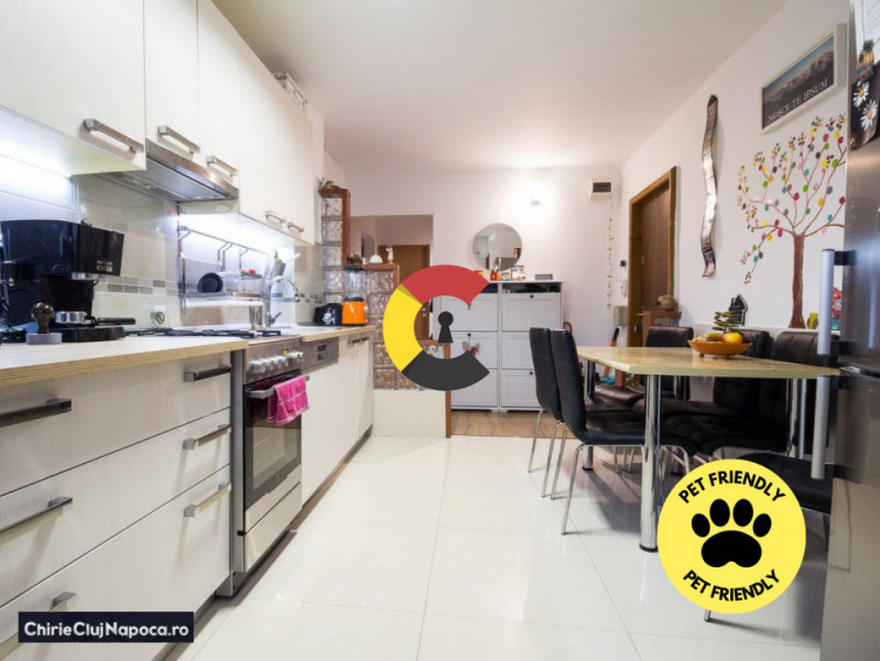 Ap. 3 camere decom. in Manastur, PET FRIENDLY, 2 locuri de parcare, AC