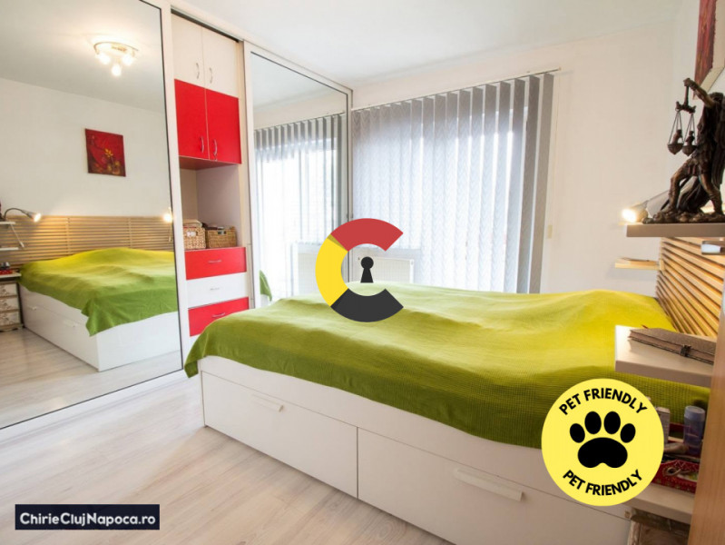 Ap. 3 camere decom. in Manastur, PET FRIENDLY, 2 locuri de parcare, AC