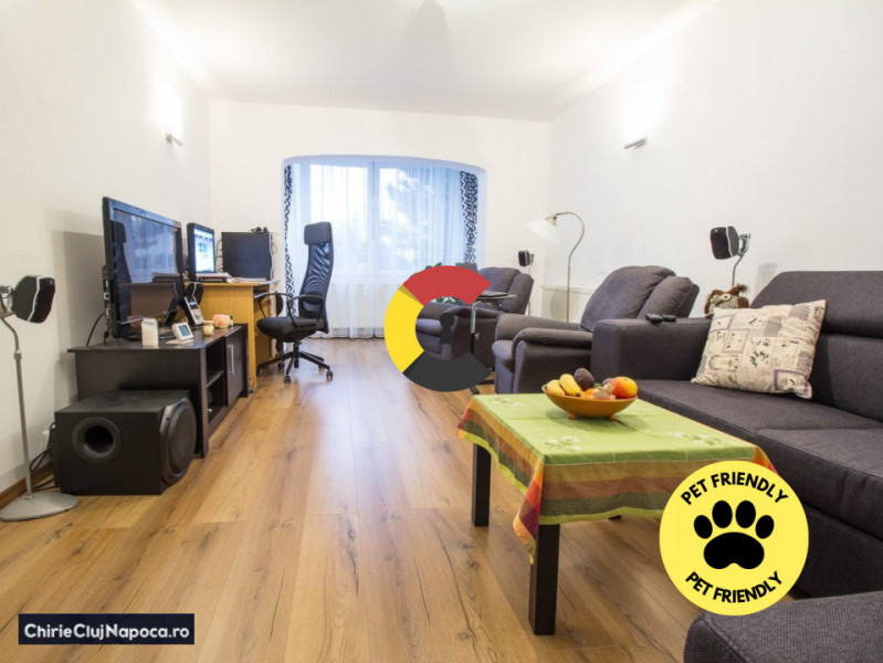 Ap. 3 camere decom. in Manastur, PET FRIENDLY, 2 locuri de parcare, AC