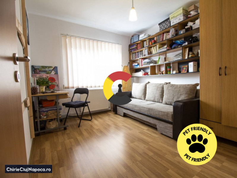 Ap. 3 camere decom. in Manastur, PET FRIENDLY, 2 locuri de parcare, AC