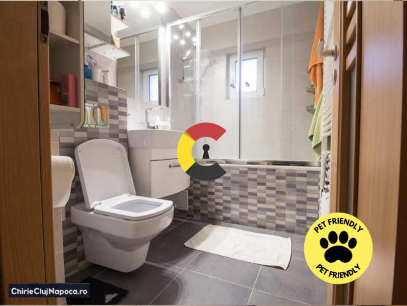Ap. 3 camere decom. in Manastur, PET FRIENDLY, 2 locuri de parcare, AC
