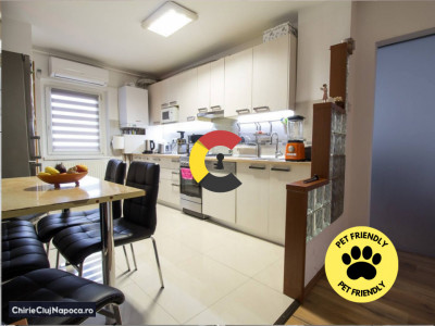 Ap. 3 camere decom. in Manastur, PET FRIENDLY, 2 locuri de parcare, AC