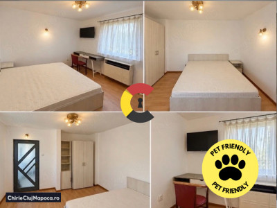 Apartament cu 1 camera + terasa, zona Garii, pet friendly