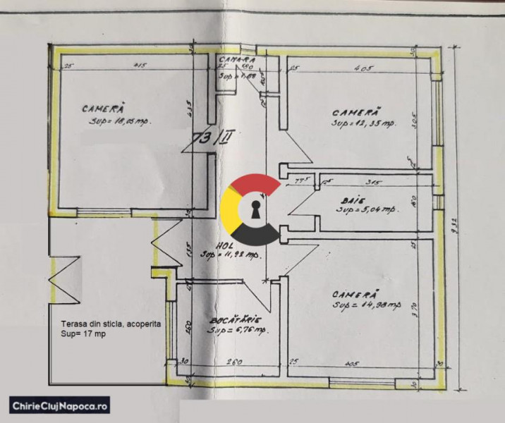 Casa cu 3 camere si curte comuna, Dambul Rotund, zona 18GYM, parcare
